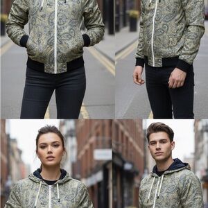 🔥 RARE Galliano Newspaper & Paisley Print Zip Jacket - Made in Italy